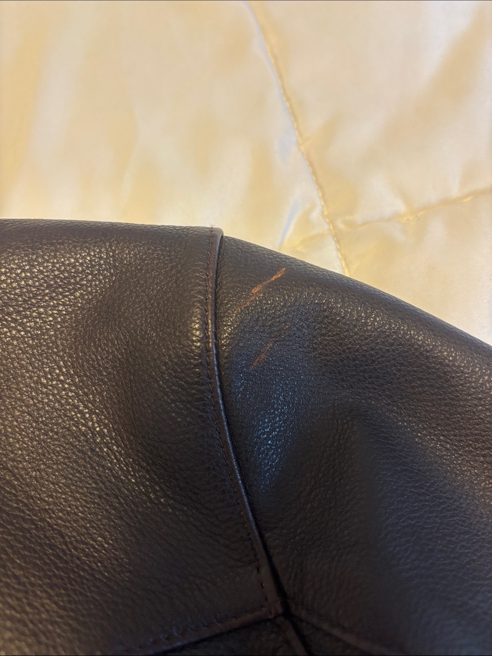 Eddie Bauer Brown Leather Zip-Front Jacket - Picture 6 of 6